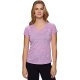 Striated Purple Women's Beautiful Short Sleeve Wear Gym Sport