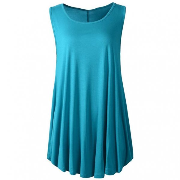 Lake Blue Lady Fashion Sleeveless Wear For Workout